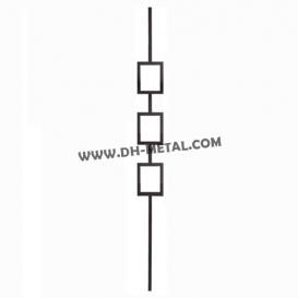 44inch Triple Rectangle Tubular Metal Spindle