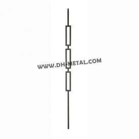 Square Ornamental Metal Wrought Iron Stair Components