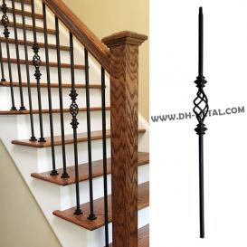 Hollow Single Basket with Knuckles Iron Baluster 44in