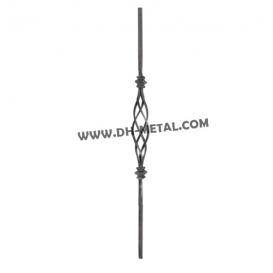 Black Powder Coated Metal Spindle for Iron Stair Accessories Tubular Long Basket Railing