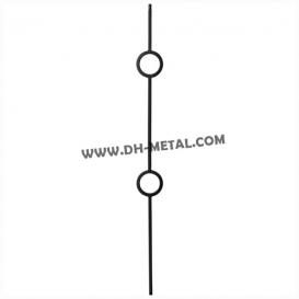 0.5in 44in Double Ring Decorative Metal Balustrade for Stair Parts