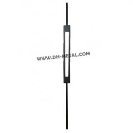 Cuttable Iron Baluster Spindles Stair Deck Railing with Shoe Black Balustrades Set for Indoor