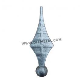 Wrought Iron Hot Stamped Spear Point Forged Fence Railhead