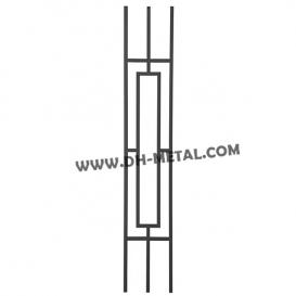 Metal Stair Components Black Tube Square Baluster