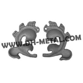 Decorative Cast Iron Leaves Cast Steel Flower Forged Iron Components