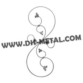 Indoor Wrought Iron Curved Panel for Steel Railing and Metal Stair