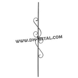 Solid Iron Baluster Metal Plain Straight spindle