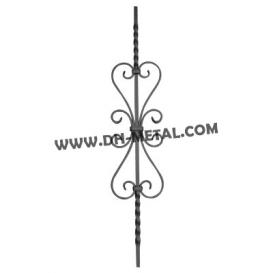 12mm Indoor Ornamental Steel Panel Bannister for Iron Stair Elements