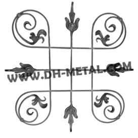 Outdoor Ornamental Iron Components for Iron Gate Decor