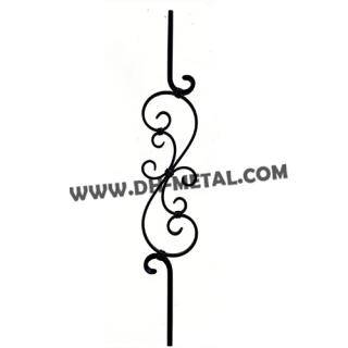 Interior Durable Powder Coated Solid Square Newel Post with Scroll Fabricator for Wooden Banister