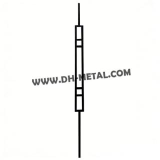 Plain Decorative Steel Railing for Banister fittings with Rectangle 