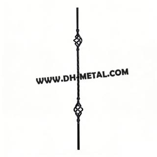 Black Double Basket Iron Spindles for Timber Stair Fabricator