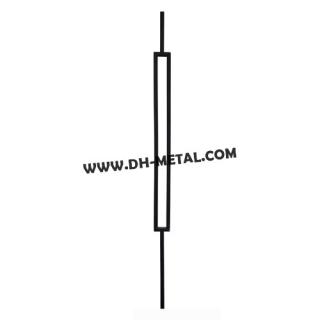 Contemporary Square Bar Metal Stair Picket for Wood Staircase